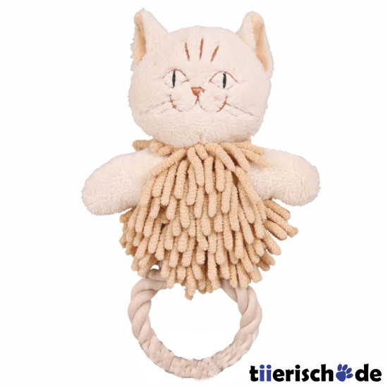 Katze mit Tauring, Plüschspielzeug Bild 1