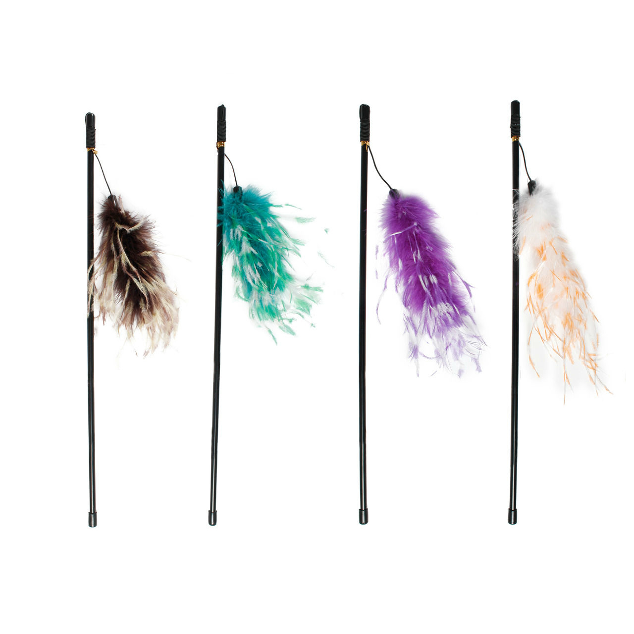 Katzenangel Straussenfedern Bild 2