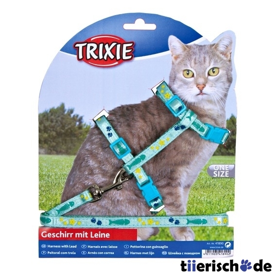 Katzengeschirr mit Leine aus Nylon Bild 2
