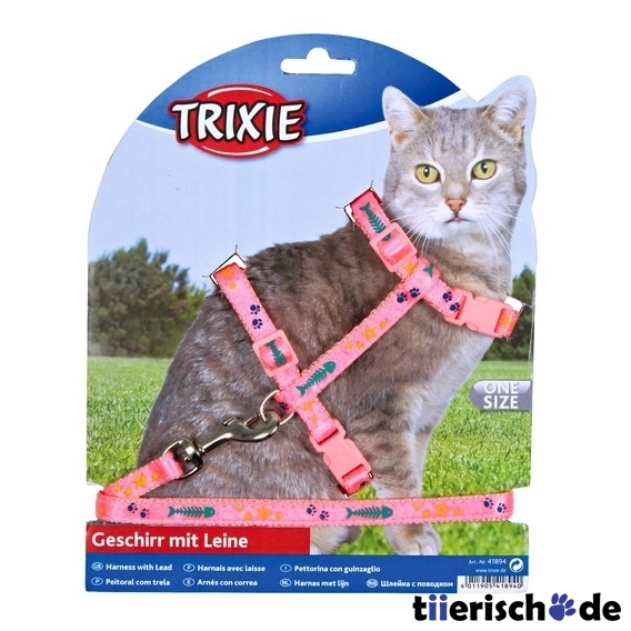 Katzengeschirr mit Leine aus Nylon Bild 3
