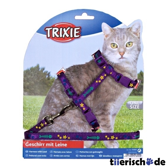 Katzengeschirr mit Leine aus Nylon Bild 4