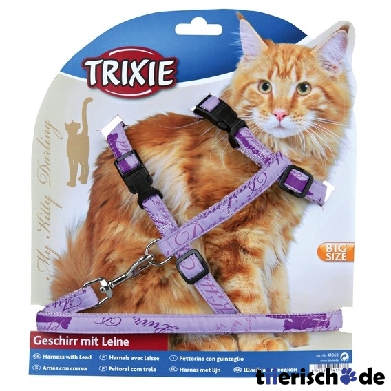 Katzengeschirr XL mit Leine My Kitty Darling Bild 2
