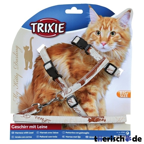 Katzengeschirr XL mit Leine My Kitty Darling Bild 3
