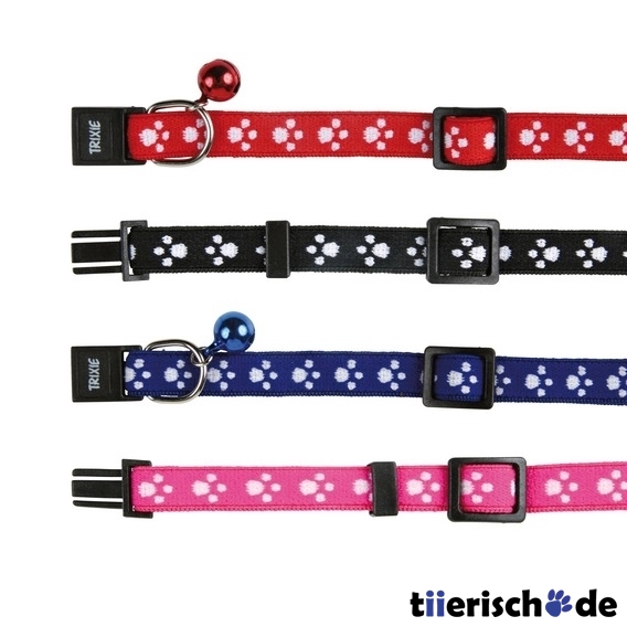 Katzenhalsband mit Pfotenaufdruck Bild 1