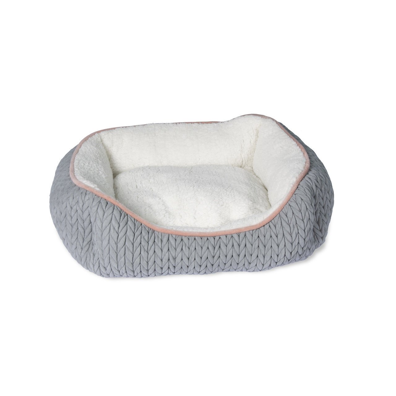 Katzenliegebett Rechteckig, mint-grau, L: 61 cm B: 53 cm H: 24 cm Katzenliegebett Rechteckig, mint-grau, L: 61 cm B: 53 cm H: 24 cm