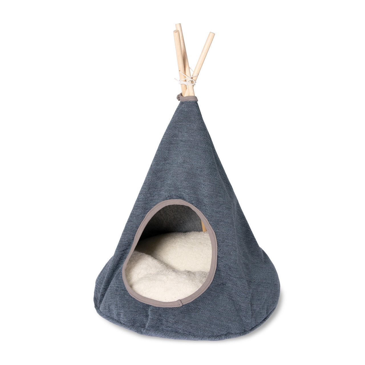 Katzenzelt Tipi, blau, L: 50 cm B: 50 cm H: 70 cm Katzenzelt Tipi, blau, L: 50 cm B: 50 cm H: 70 cm