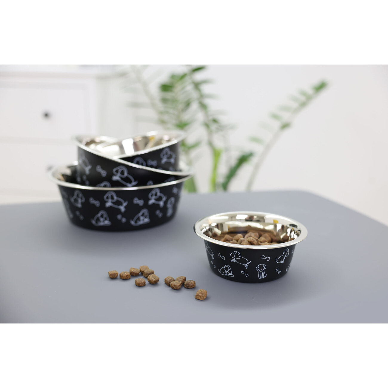 Kerbl Edelstahl Napf 900ml Mit Motiv - Futternapf Für Hunde & Katzen