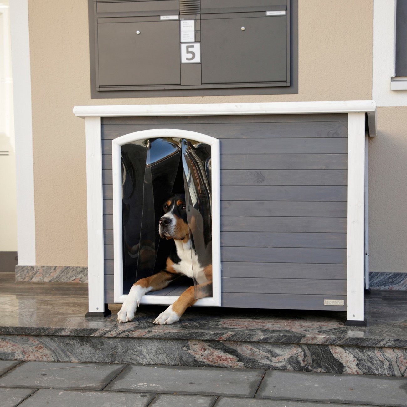 Hundehütte Kenny aus Holz Bild 2