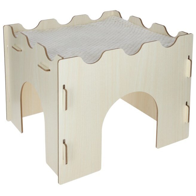 Katzenburg mit kuscheligem Kissen Bild 1