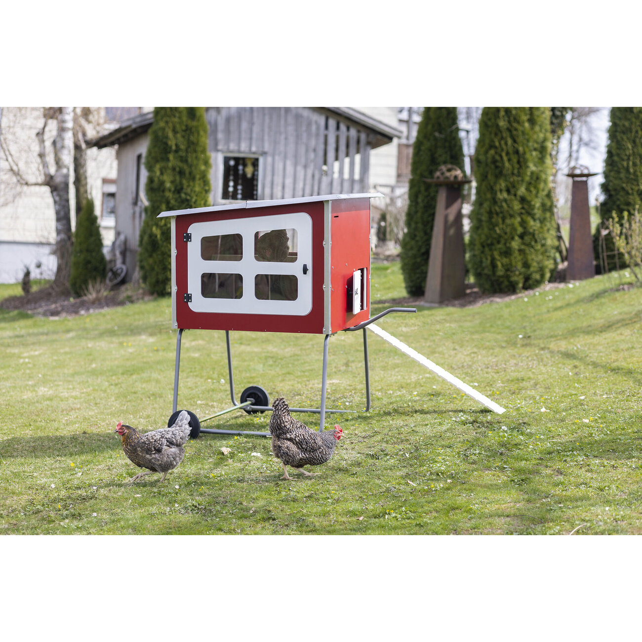 Mobiler Hühnerstall Mobile Coop Holz Bild 2