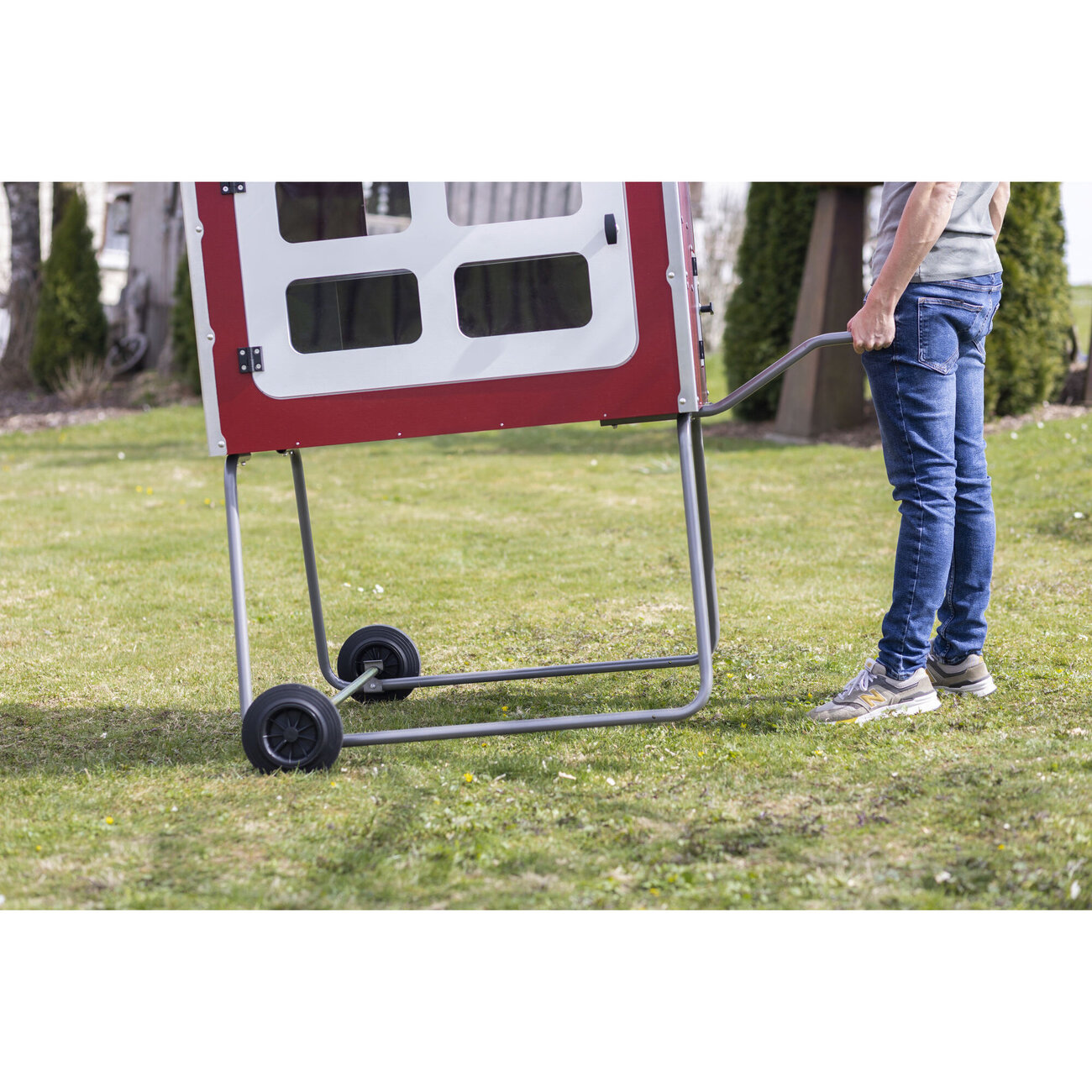 Mobiler Hühnerstall Mobile Coop Holz Bild 6