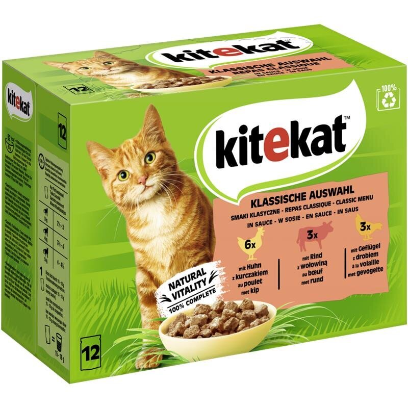 Kitekat Katzenfutter Multipack Klassische Auswahl in Sauce Bild 1