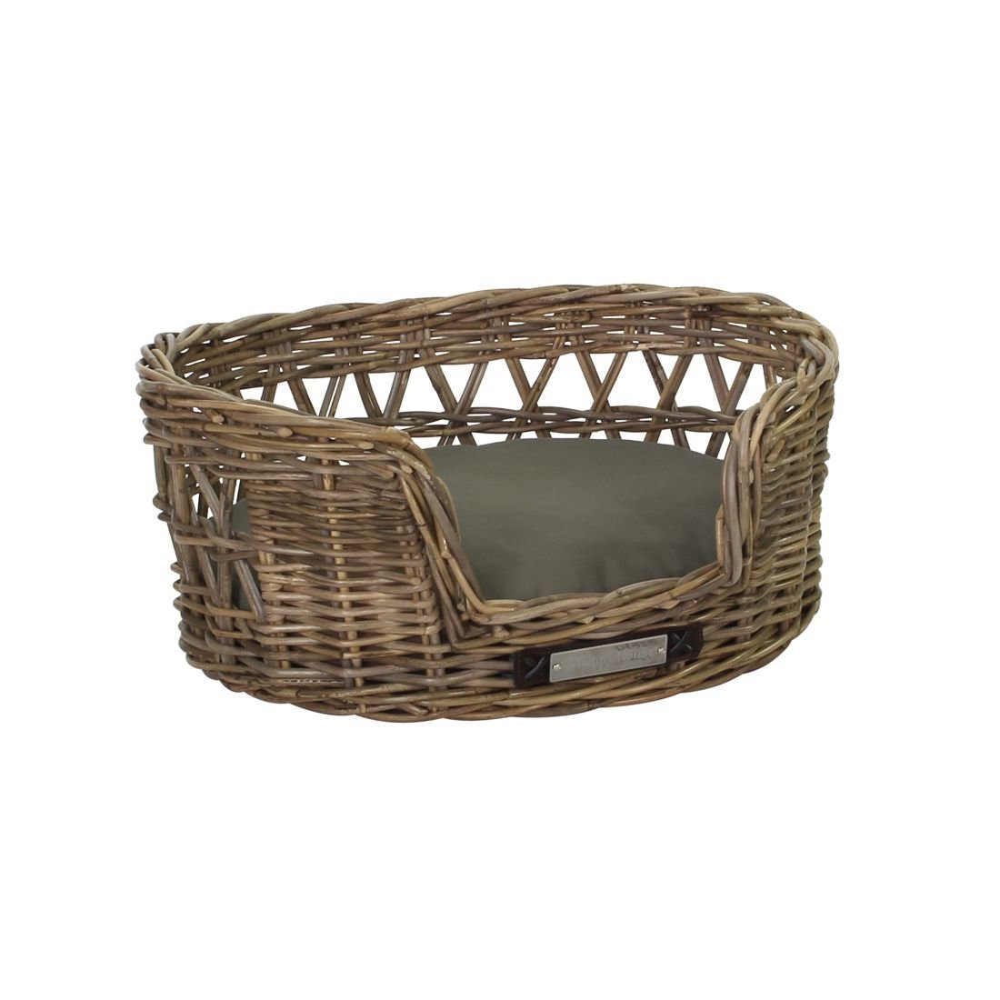 Klassischer Luxury Haustier-Rattankorb Oval Bild 3