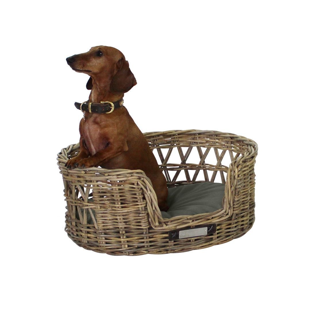 Klassischer Luxury Haustier-Rattankorb Oval Bild 4