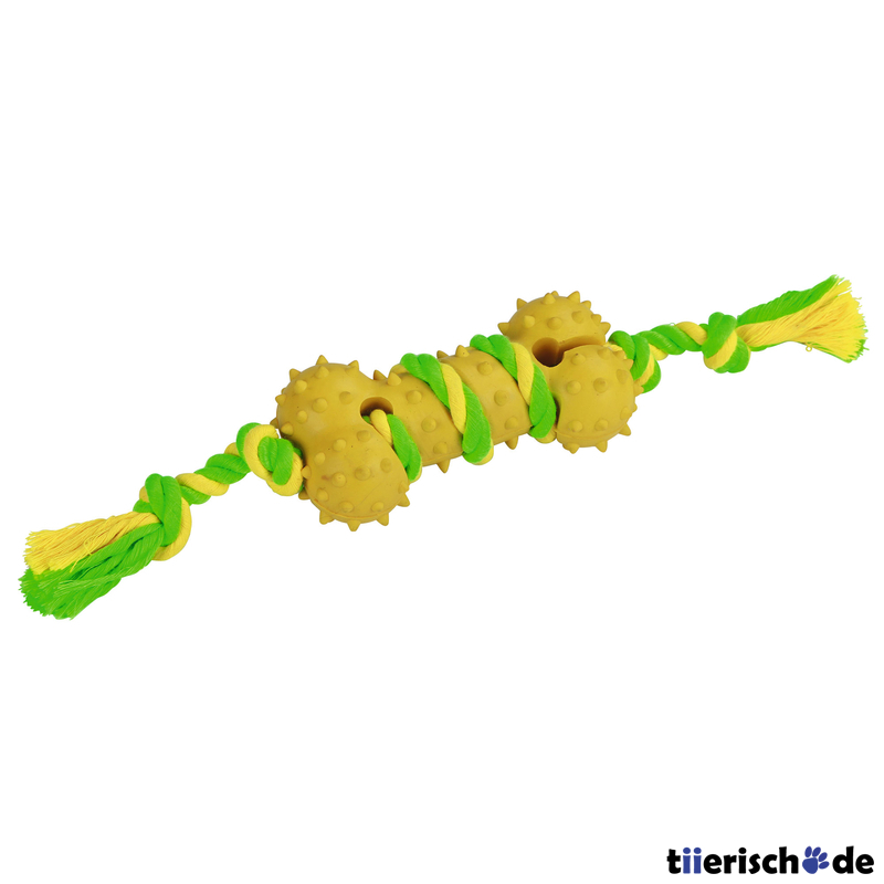 Knochen am Seil aus Gummi und Baumwolle Bild 1