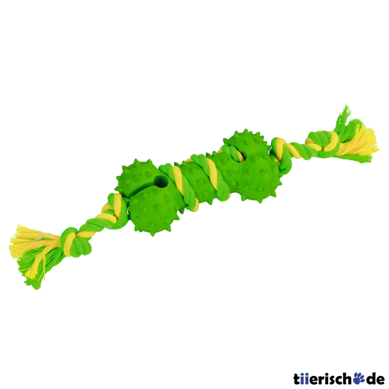 Knochen am Seil aus Gummi und Baumwolle Bild 2
