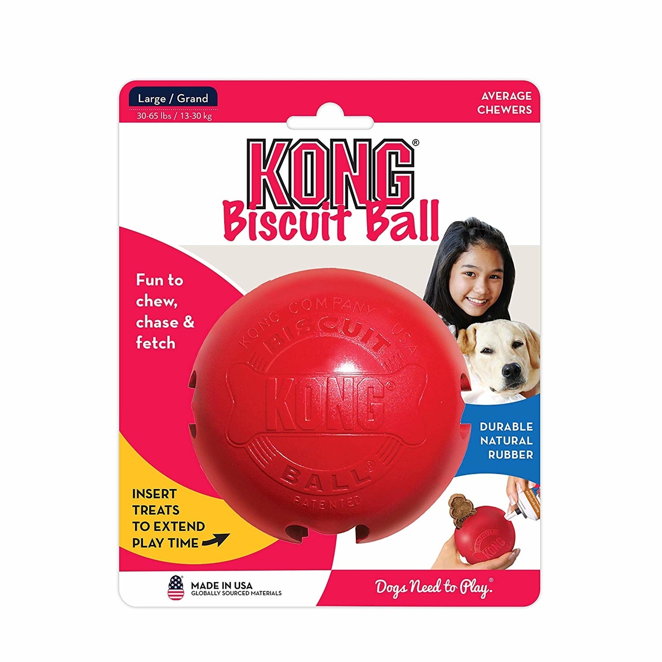 KONG Biscuit Ball Hundespielzeug Bild 4