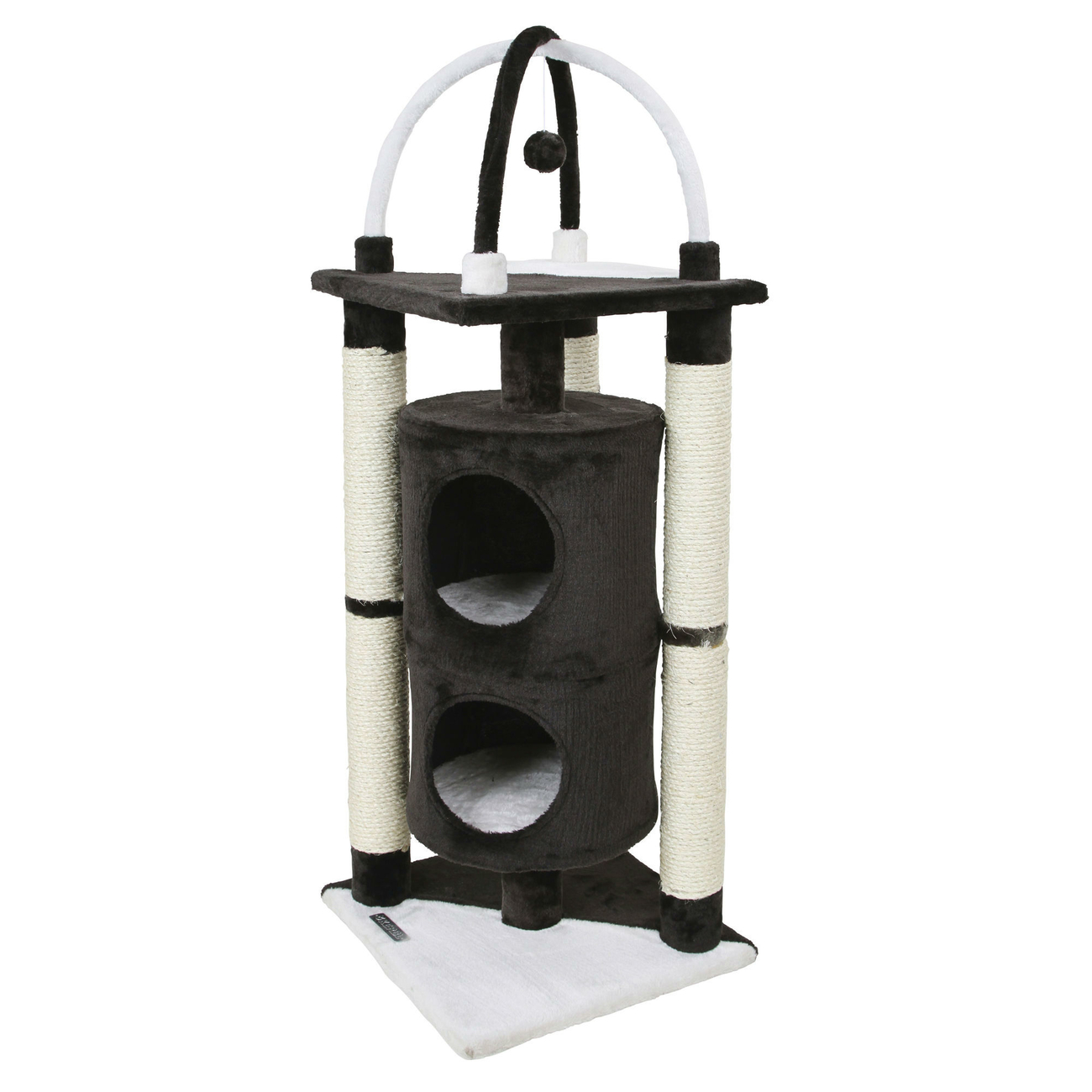 Kratzbaum Onyx, schwarz/weiß, 38x38x107cm Kratzbaum Onyx, schwarz/weiß, 38x38x107cm