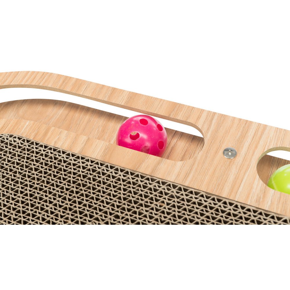 Katzen Rundlauf Kratzpappe mit Holzrahmen Bild 4