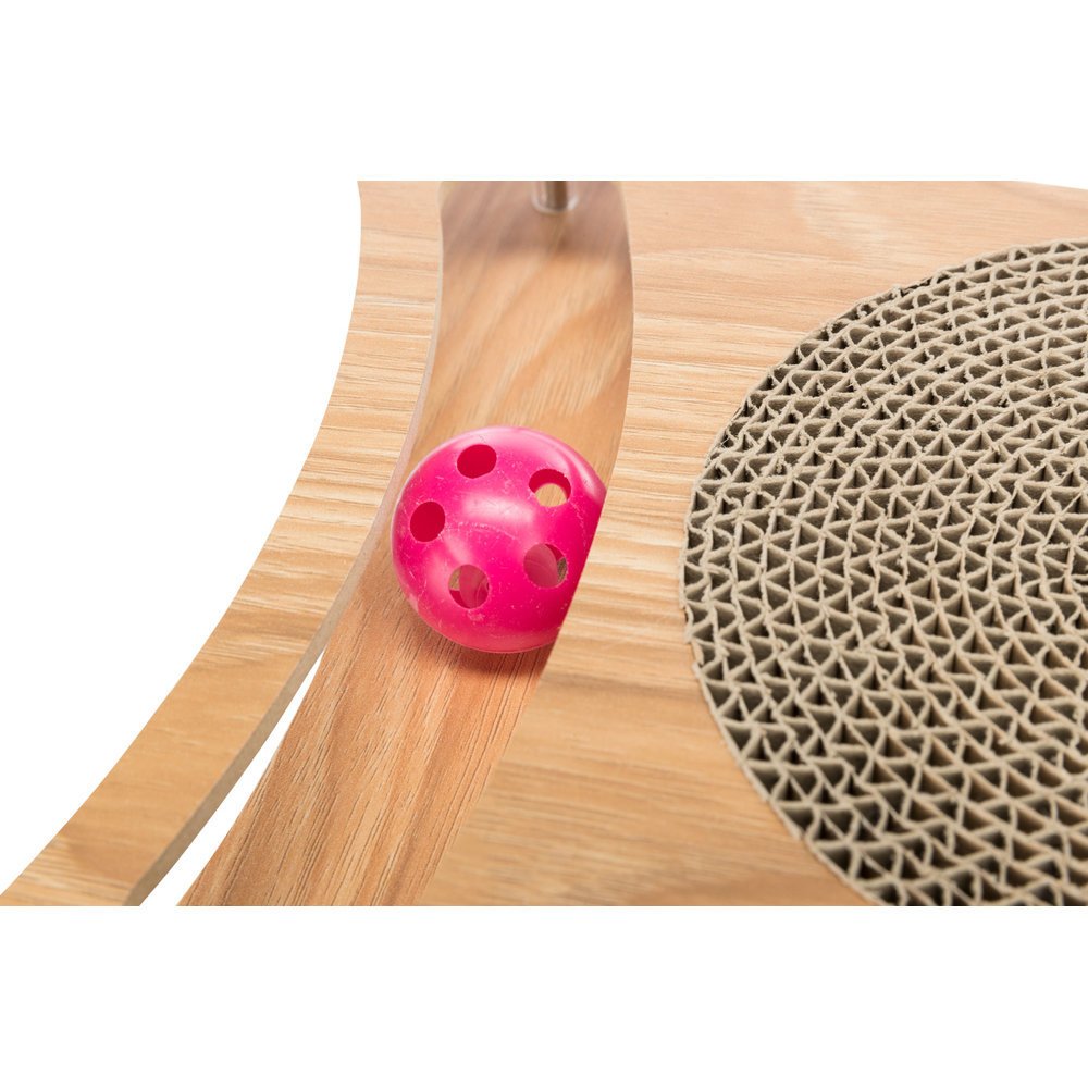 Katzen Rundlauf Kratzpappe mit Holzrahmen Bild 14