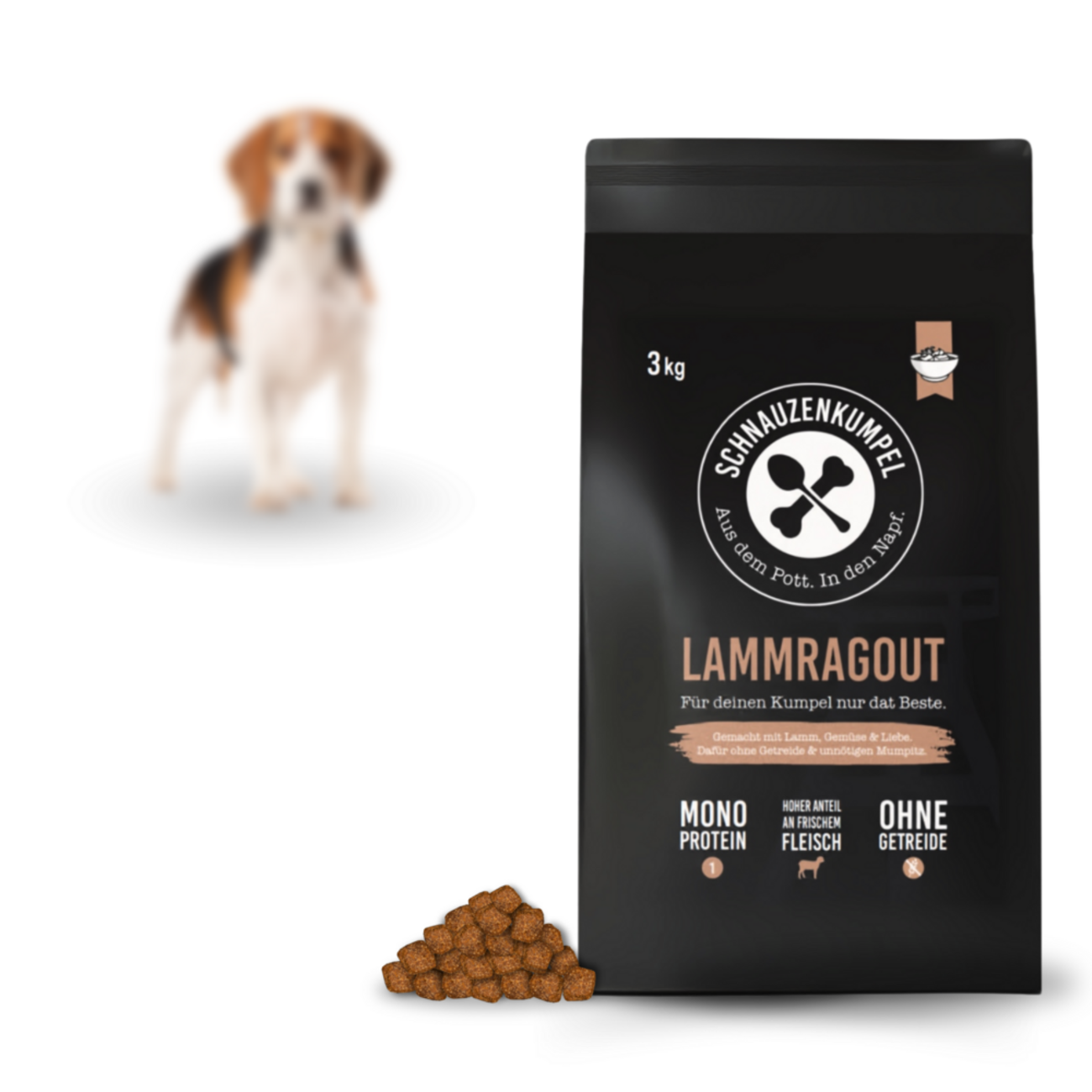 Lammragout Trockenfutter für Hunde Bild 1