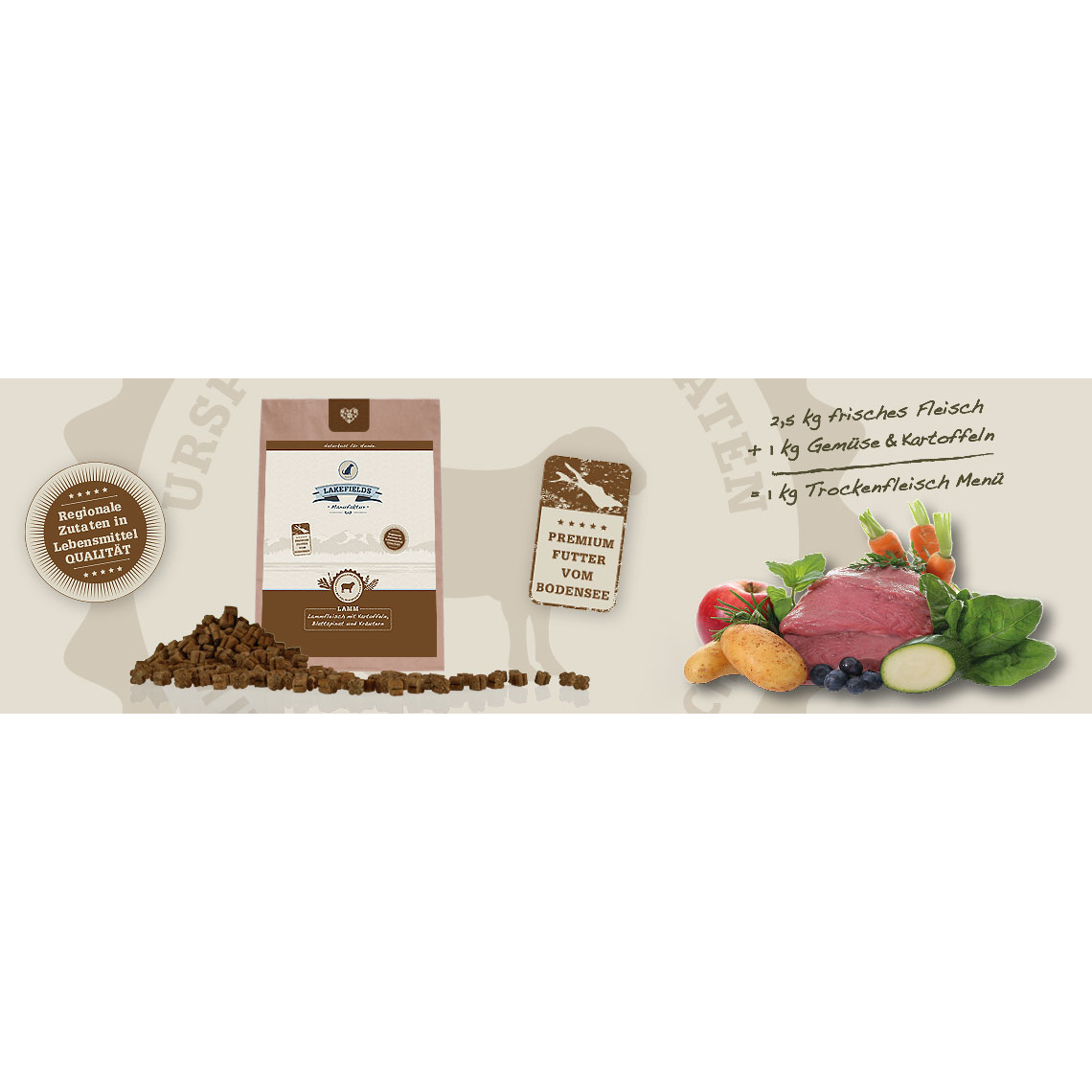 Lakefields Trockenfleisch-Menü Lamm Bild 4
