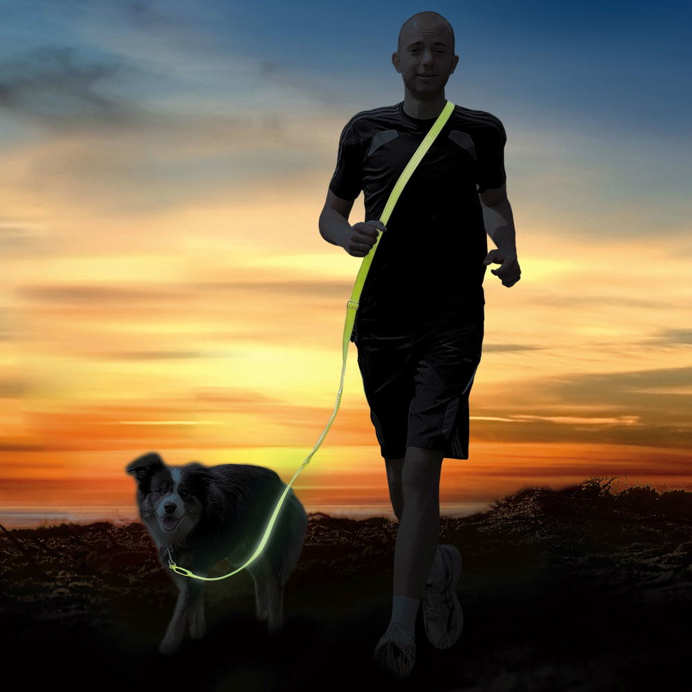 LED Joggingleine USB neongelb Bild 2