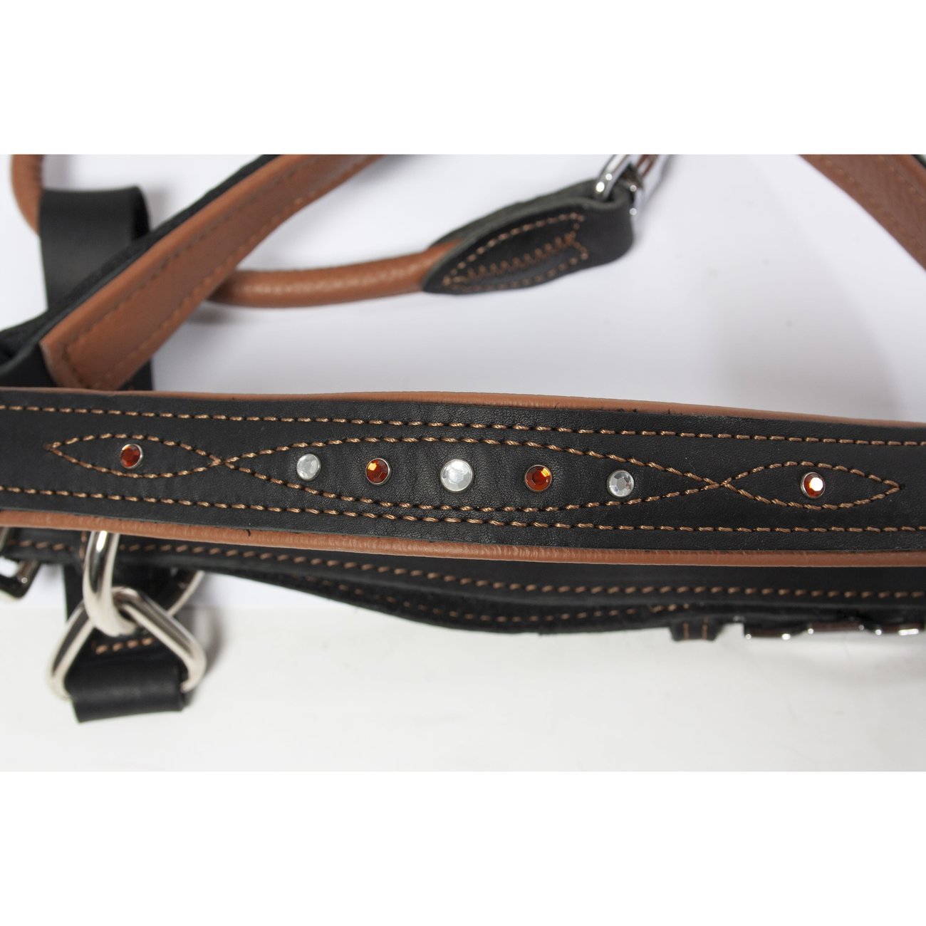 Sternfalbe Lederhalfter mit Strass Bild 4