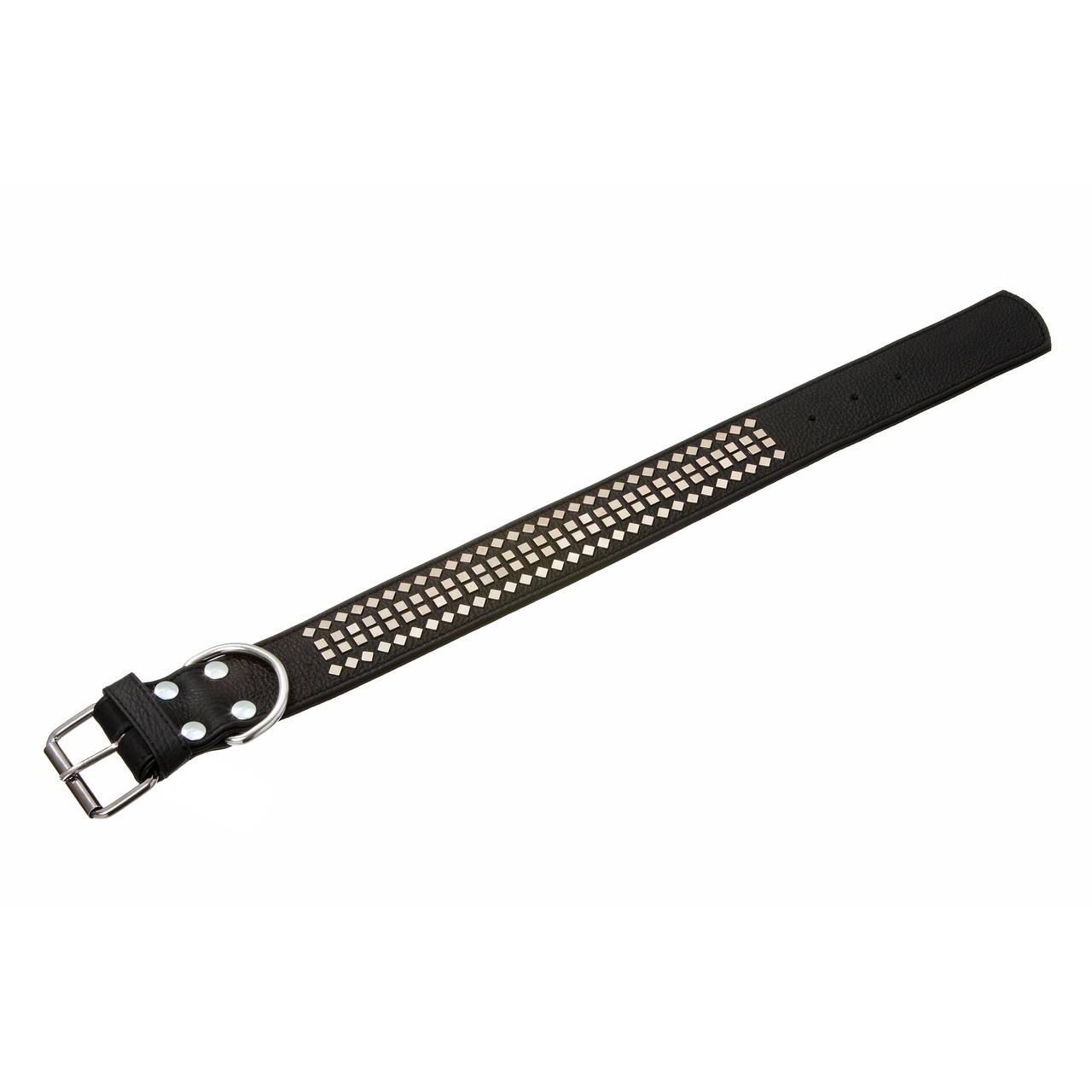 Lederhalsband Vintage mit Vierecknieten Bild 3