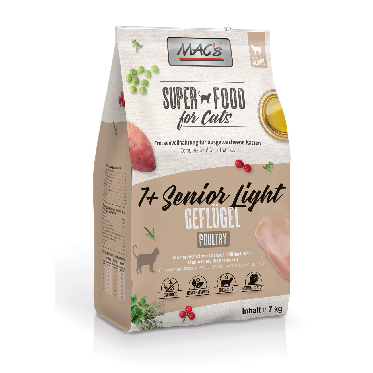 MACs Cat 7+ Senior Light Katzenfutter Bild 3