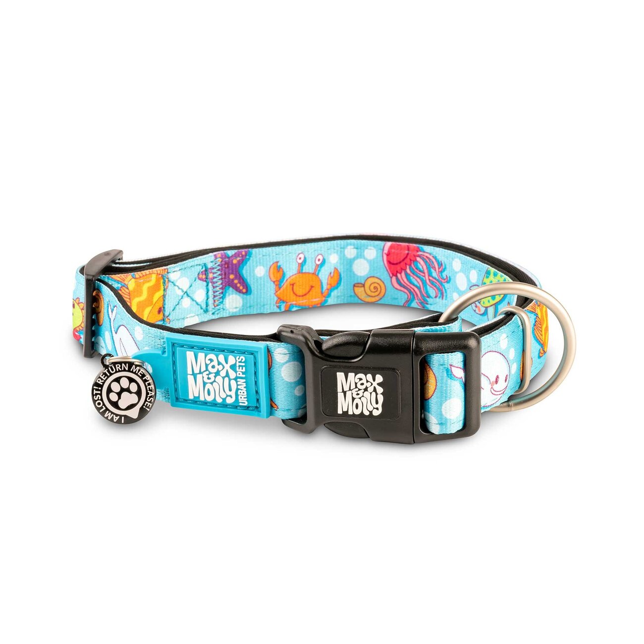 Hundehalsband mit Smart ID Blue Ocean Bild 1