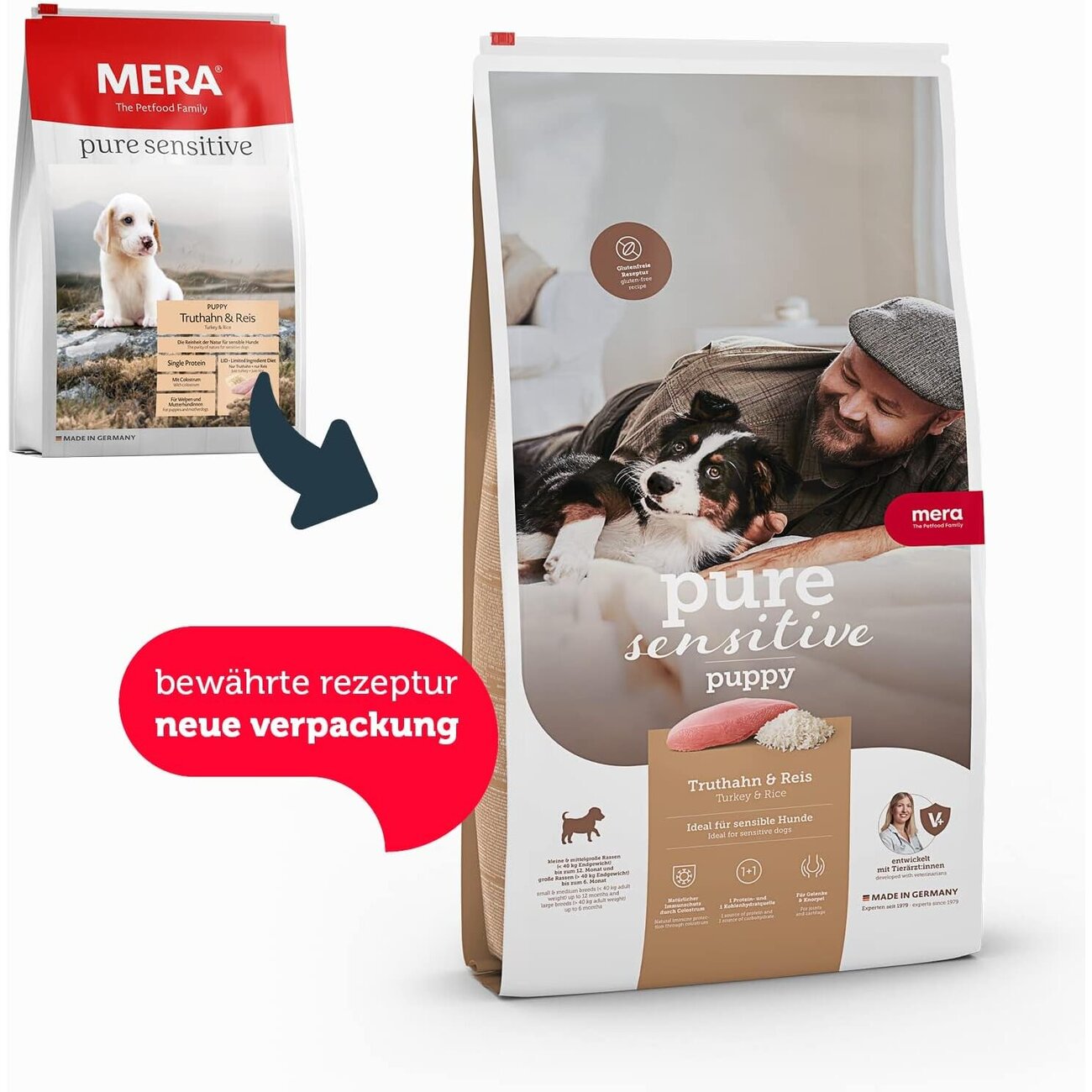 Mera Dog Pure Sensitive Puppy Truthahn & Reis Bild 2