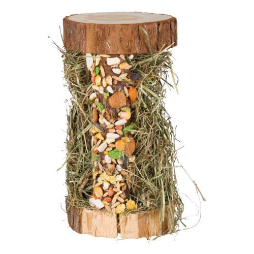 Natur-Snack Holzturm mit Heufüllung Bild 1