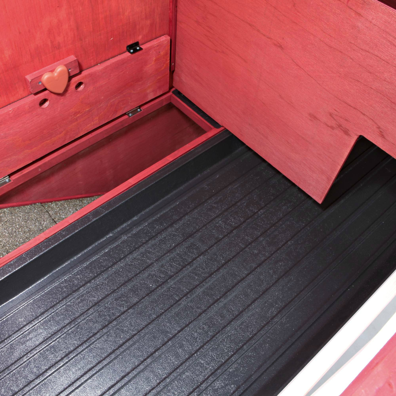 Natura Kaninchenstall mit Freilaufgehege rot-weiß Bild 5