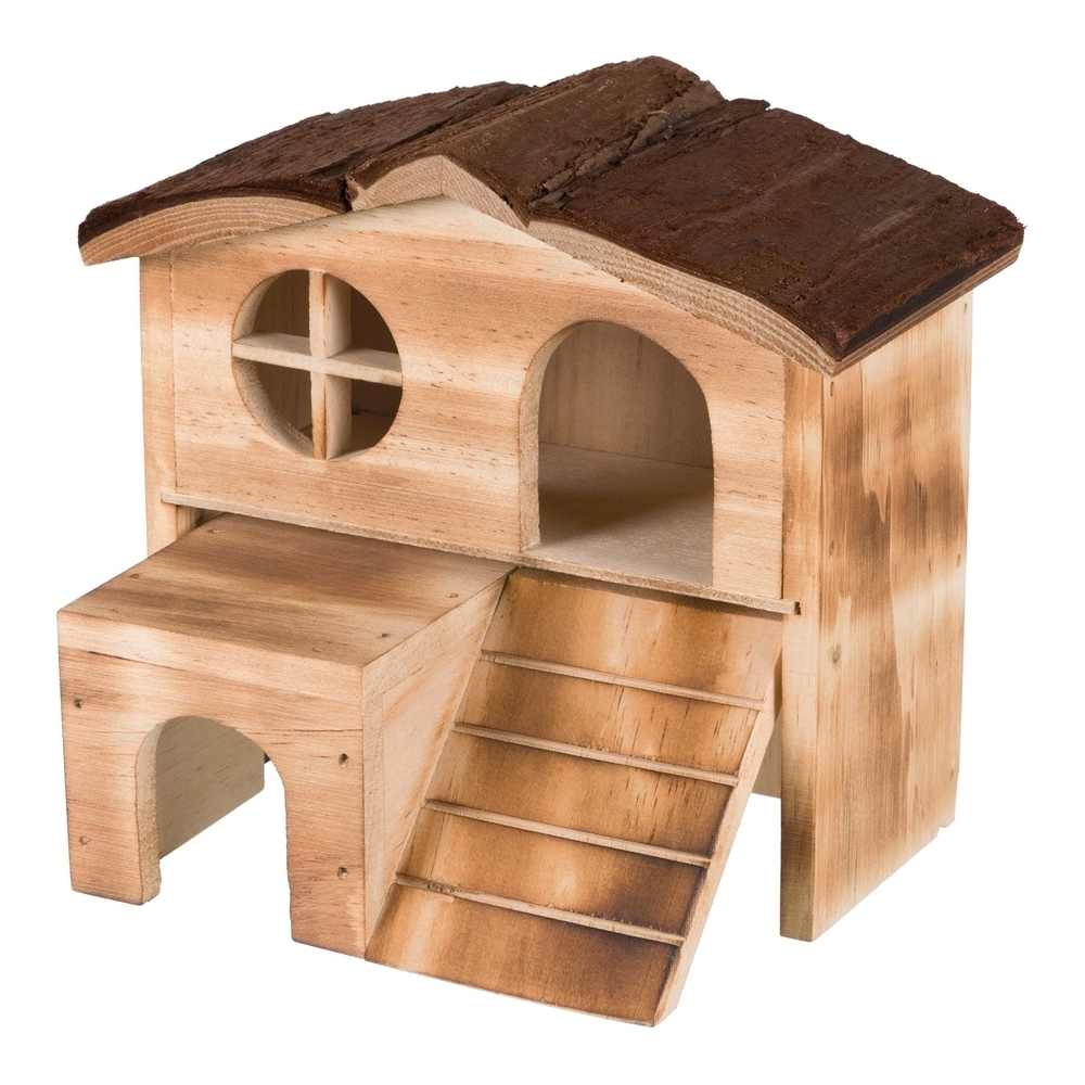 Natural Living Kleintier Haus Kajsa Holz geflammt Bild 1