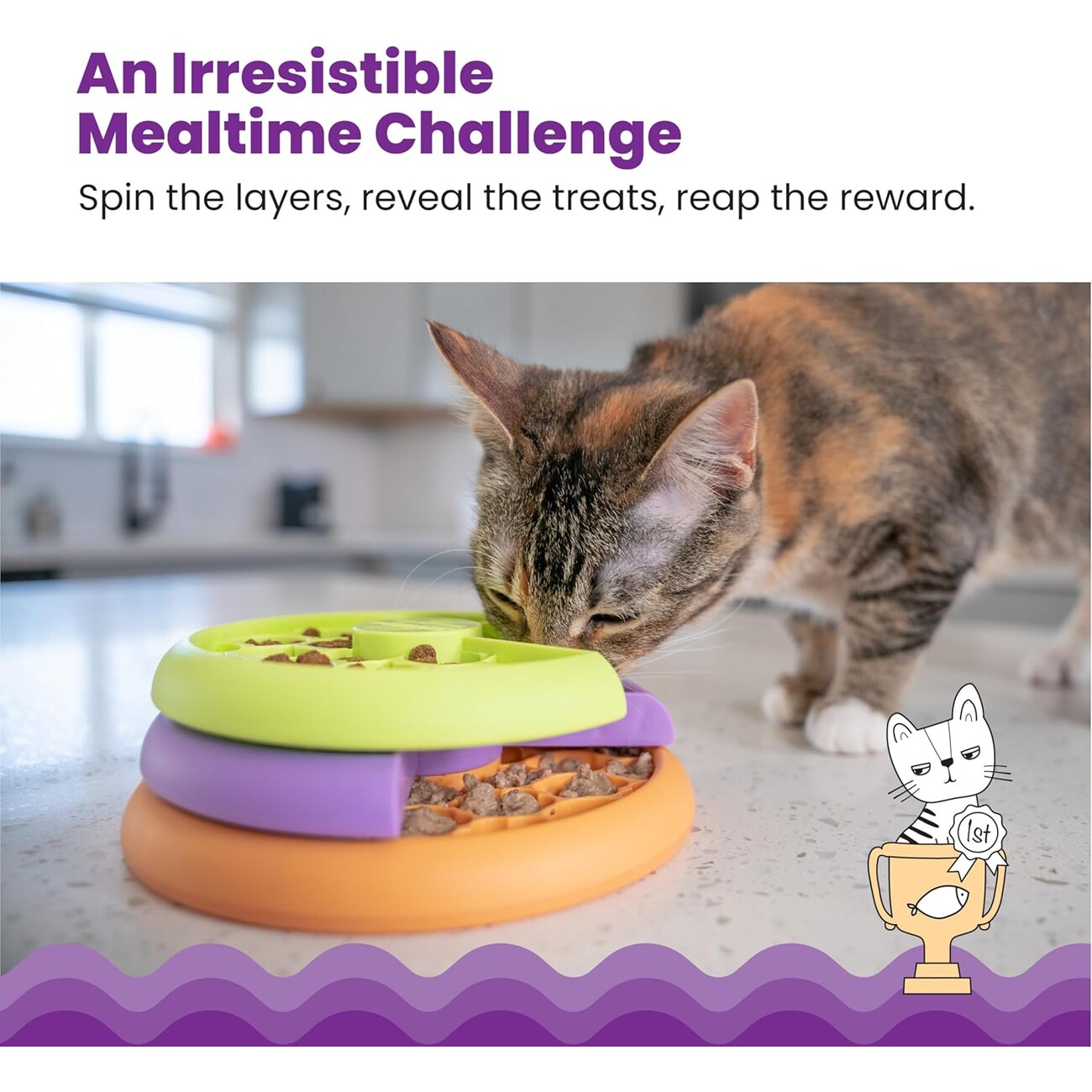 Kitty Lickin' Layers Katzen Snackspielzeug Bild 2