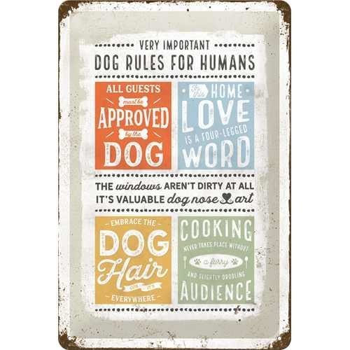 Nostalgic-Art Dog Rules, Blechschild Bild 1