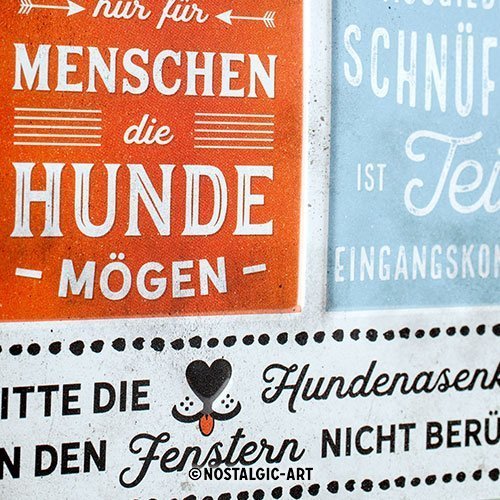 Nostalgic-Art Hunde-Haushalt Regeln, Blechschild Bild 2