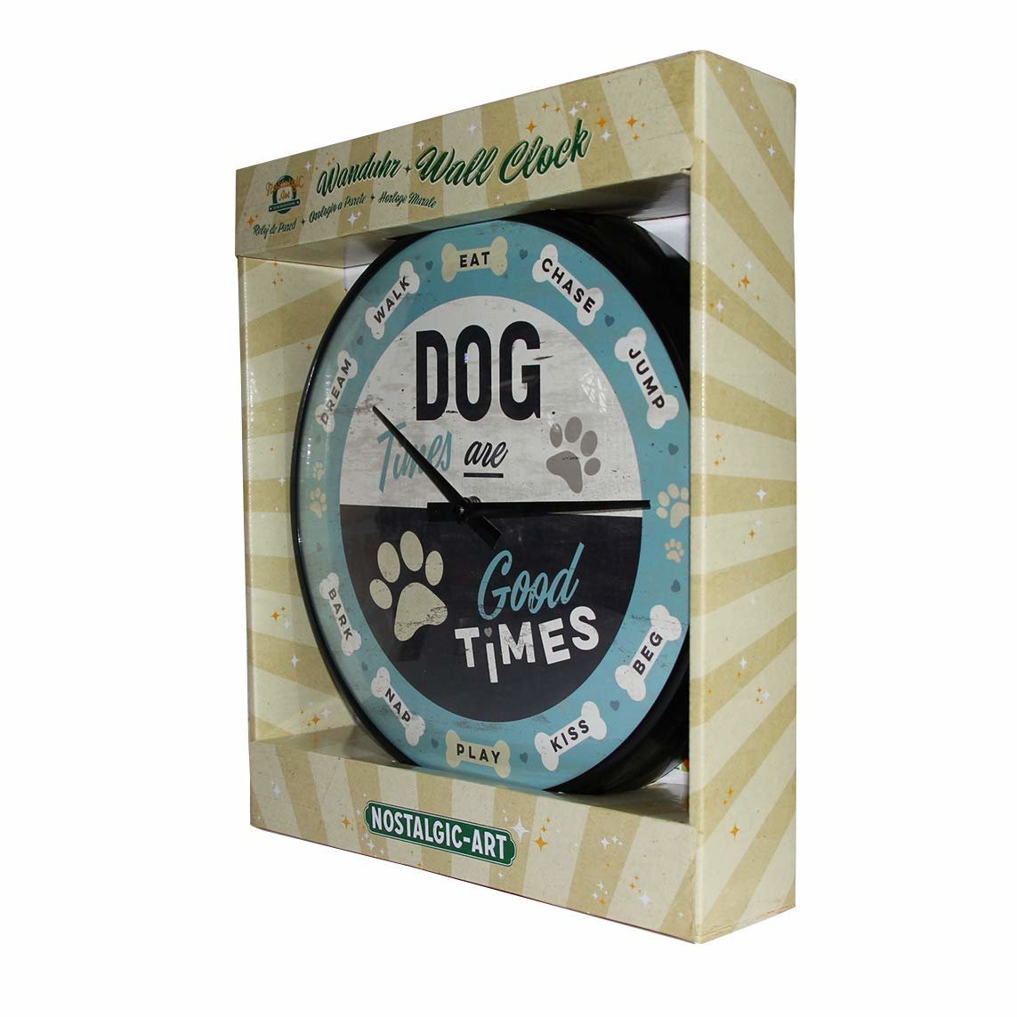 Nostalgic-Art Wanduhr Dog Times Bild 3