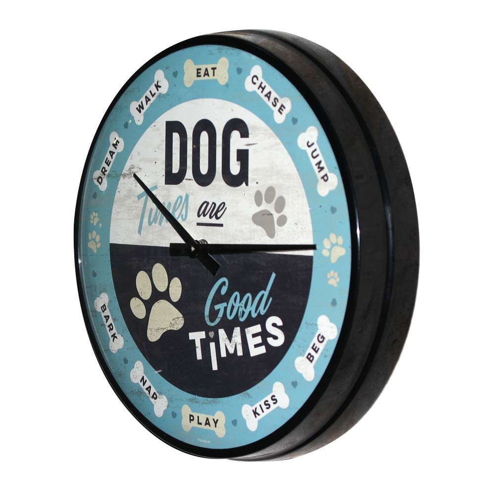 Nostalgic-Art Wanduhr Dog Times Bild 2