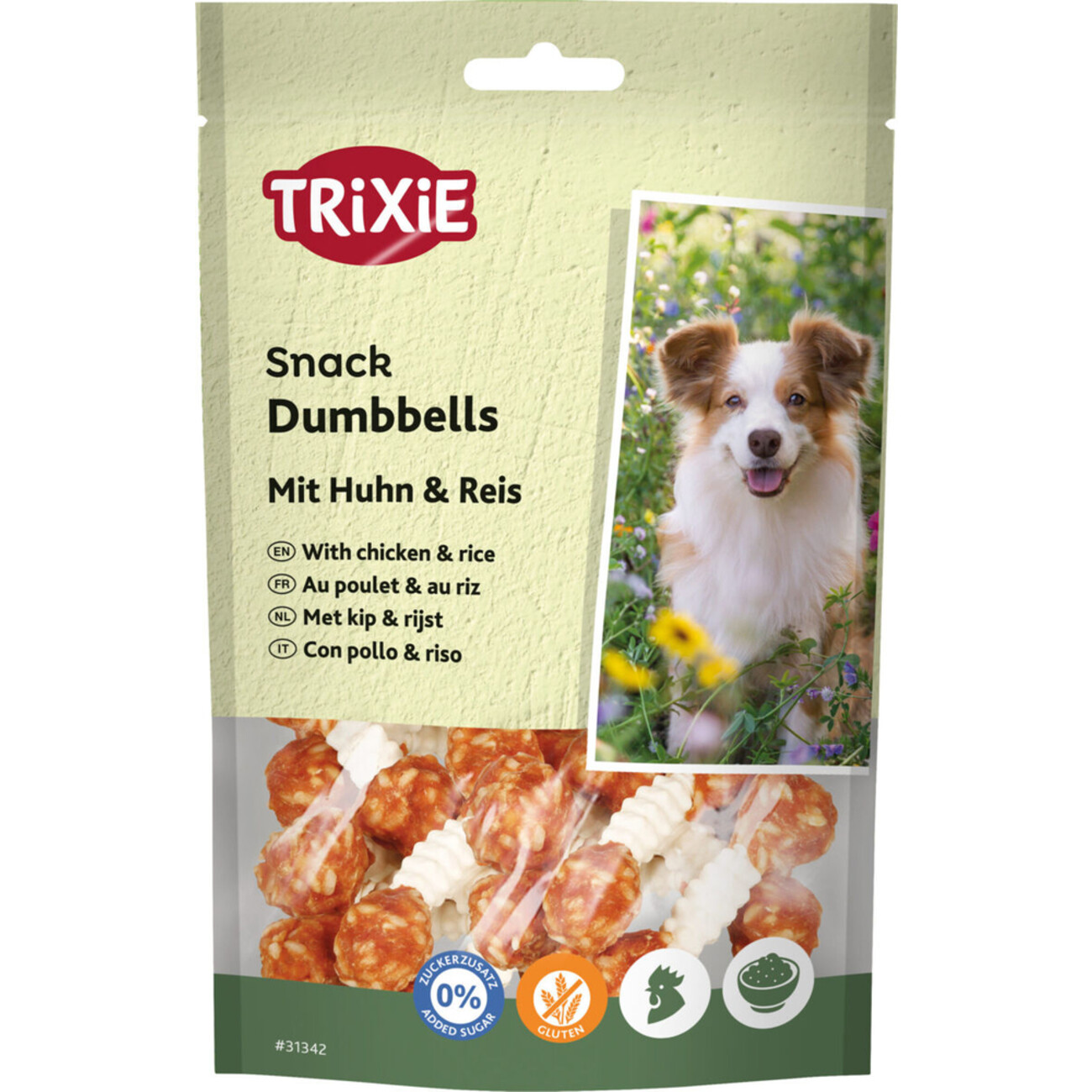 Trixie Denta Fun Kauhantel Huhn, Hundesnack Bild 1
