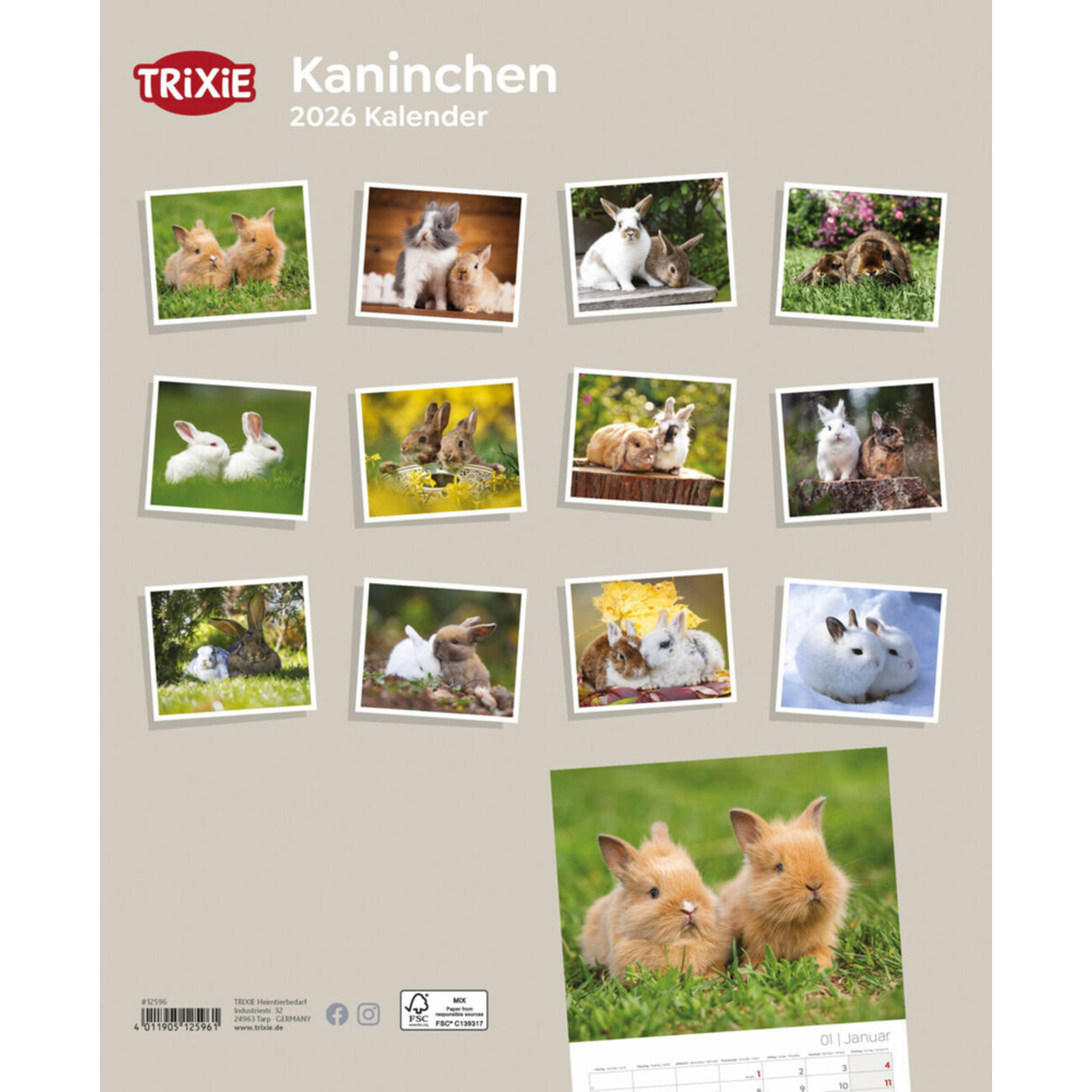 2026 Kalender für Kaninchen Bild 2