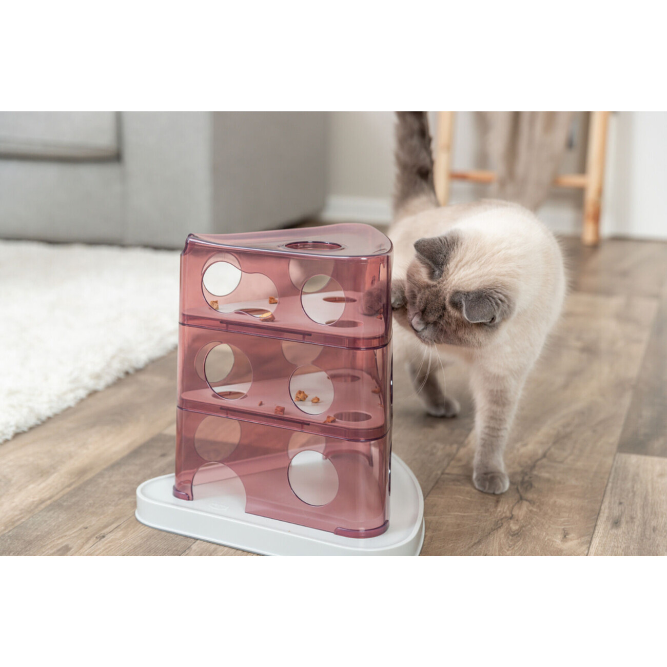 Cat Activity Cheese Tower Katzenspielzeug Bild 2