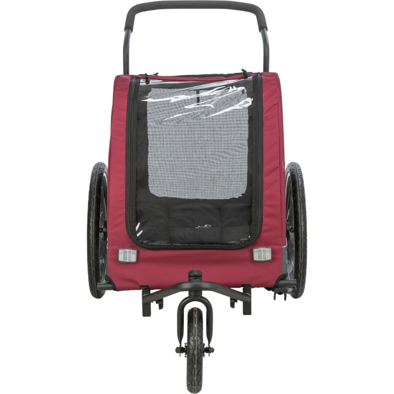 TRIXIE Fahrradanhänger Grau/Rot – Der sichere Begleiter für Hunde Bild 11