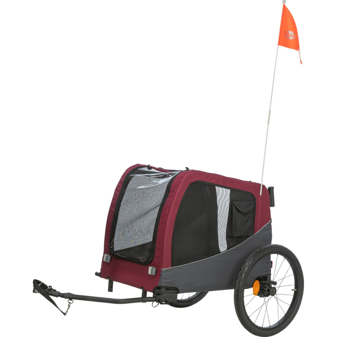 TRIXIE Fahrradanhänger Grau/Rot Bild 3