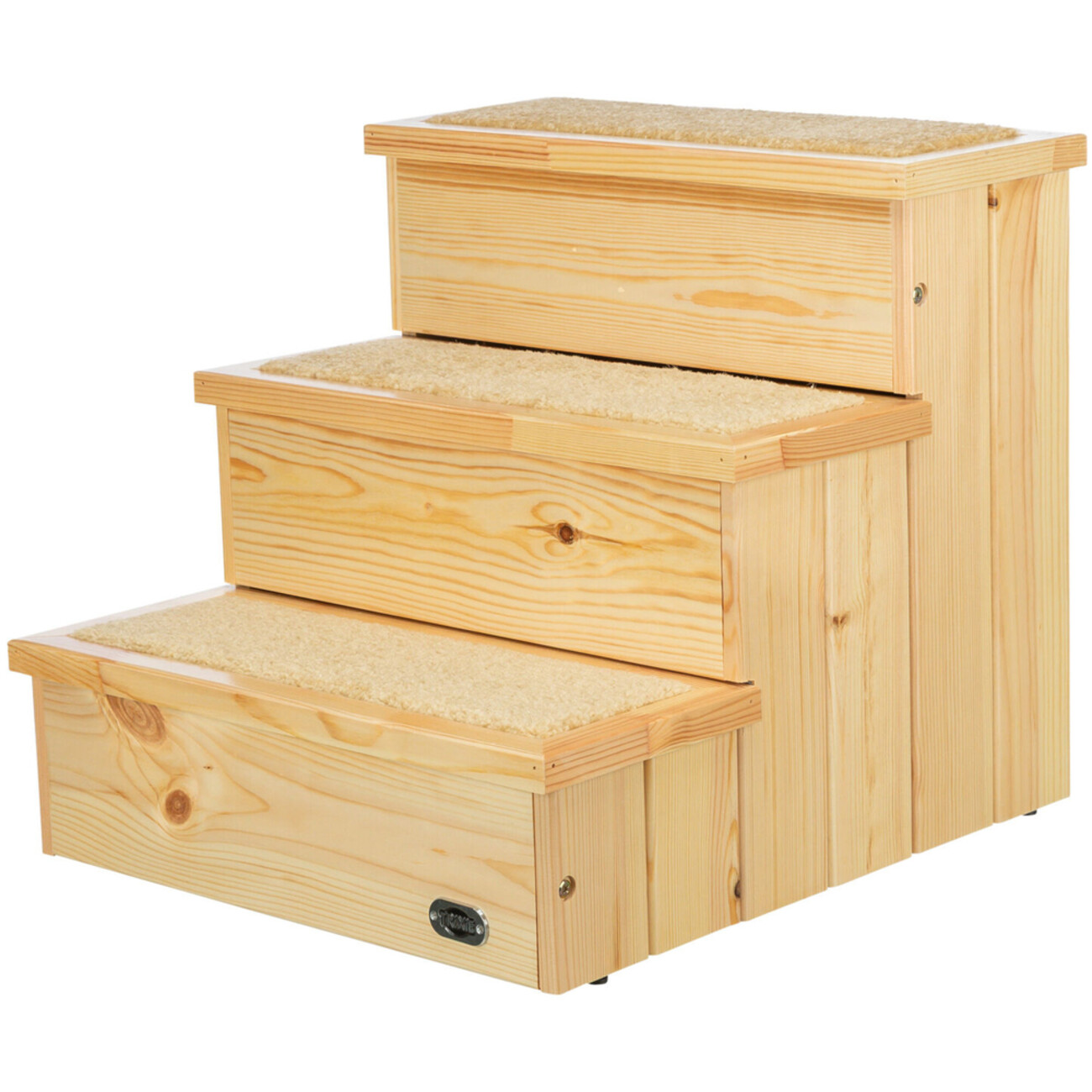 Möbel Treppe für Hunde und Katzen aus Kiefer mit Staurraum Bild 1