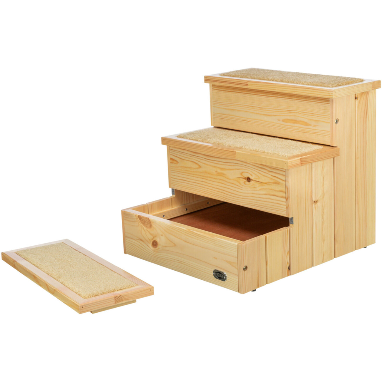 Möbel Treppe für Hunde und Katzen aus Kiefer mit Staurraum Bild 5