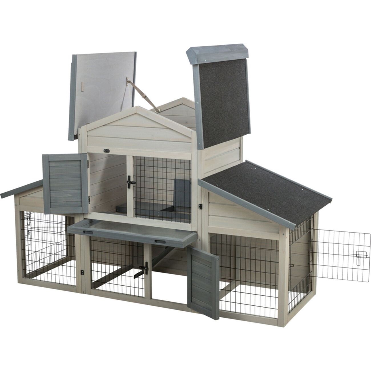 TRIXIE Kleintierstall mit Freilaufgehege grau | Dein Traumzuhause für Nager Bild 5