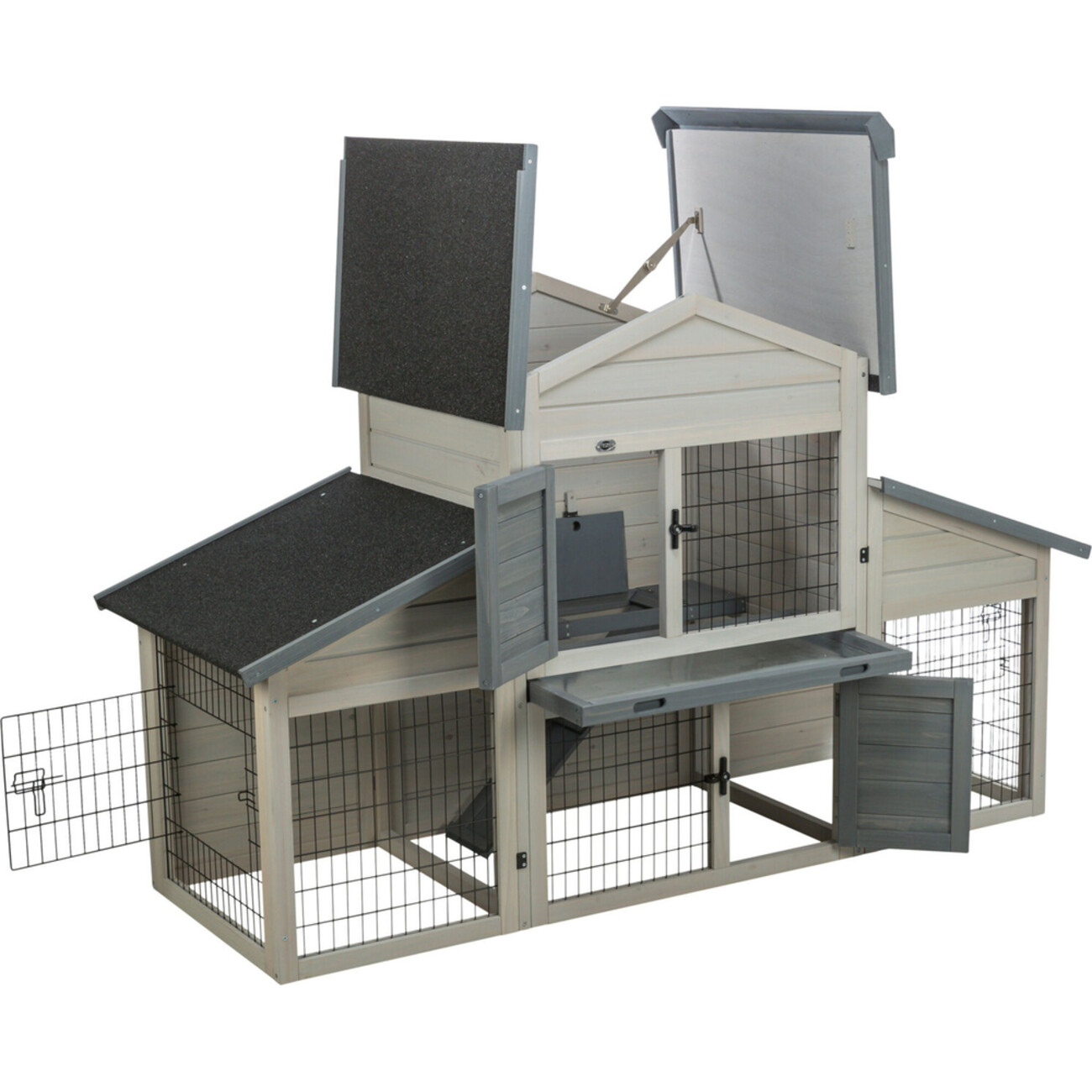 TRIXIE Kleintierstall mit Freilaufgehege grau | Dein Traumzuhause für Nager Bild 6