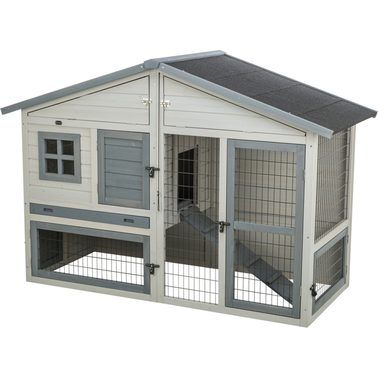 TRIXIE Kleintierstall mit Freilaufgehege grau | tiierisch.de Bild 4